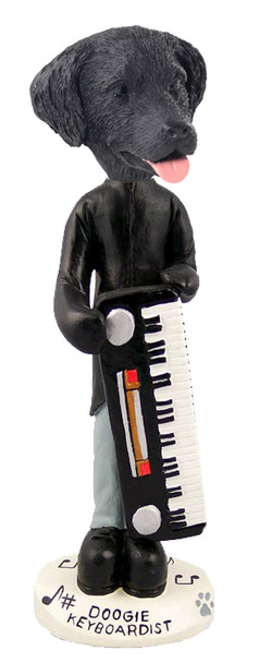 Dog Lover Hand-painted Figurine - Flat Coated Retriever Keyboardist Doogie Collectible From Conversation Concepts