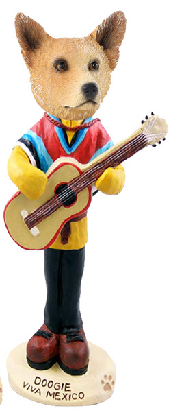 Dog Lover Hand-painted Figurine - Australian Cattle Dog, Red Viva Mexico Doogie Collectible From Conversation Concepts