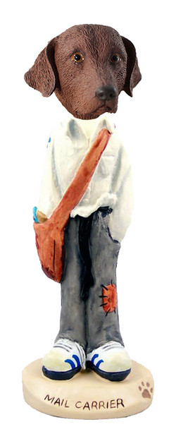 Dog Lover Hand-painted Figurine - Chesapeake Bay Retriever Mail Carrier Doogie Collectible From Conversation Concepts
