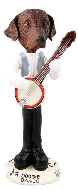 Dog Lover Hand-painted Figurine - Chesapeake Bay Retriever Banjo Doogie Collectible From Conversation Concepts