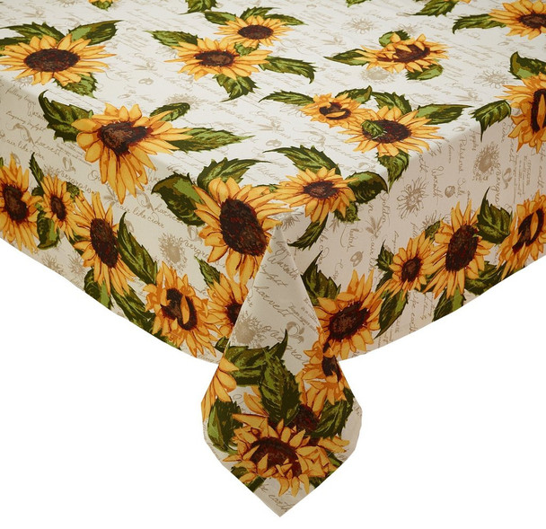 Rustic Sunflower Printed Cotton Tablecloth 60x84 from Design Imports