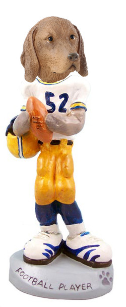 Dog Lover Hand-painted Figurine - Vizsla Football Player Doogie Collectible From Conversation Concepts