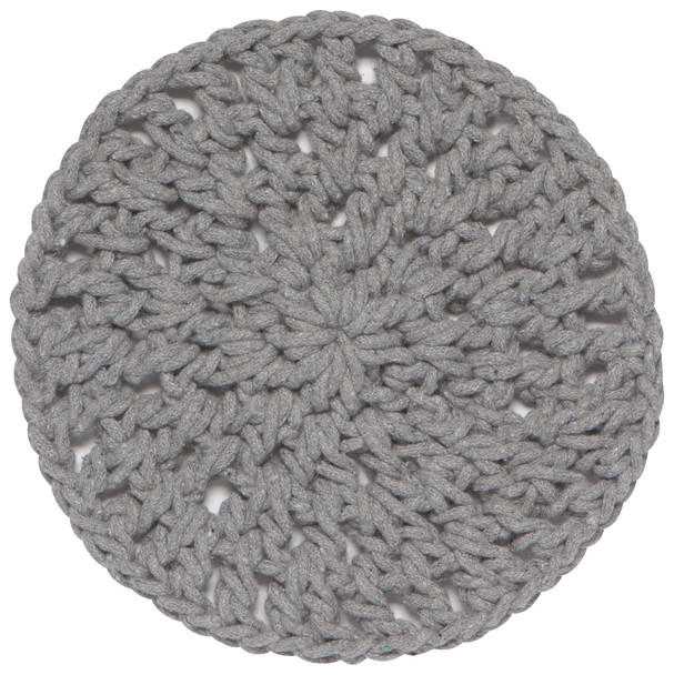 Handmade Cotton Trivet - Shadow Gray Knotted 9 Inch Diameter from Now Designs