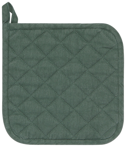 Jade Green Heirloom Stonewash Cotton Potholder by Danica Heirloom from Now Designs