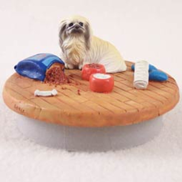 Dog Lover Decorative Candle Lid Topper - Pekingese Tiny One "a Day At Home" From Conversation Concepts