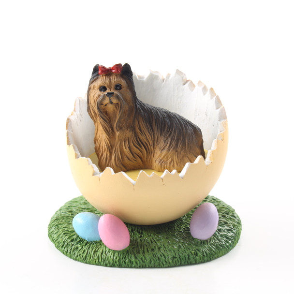 Dog Lover Decorative Hand Painted Pastel Easter Eggs Figurine - Yorkshire Terrier From Conversation Concepts