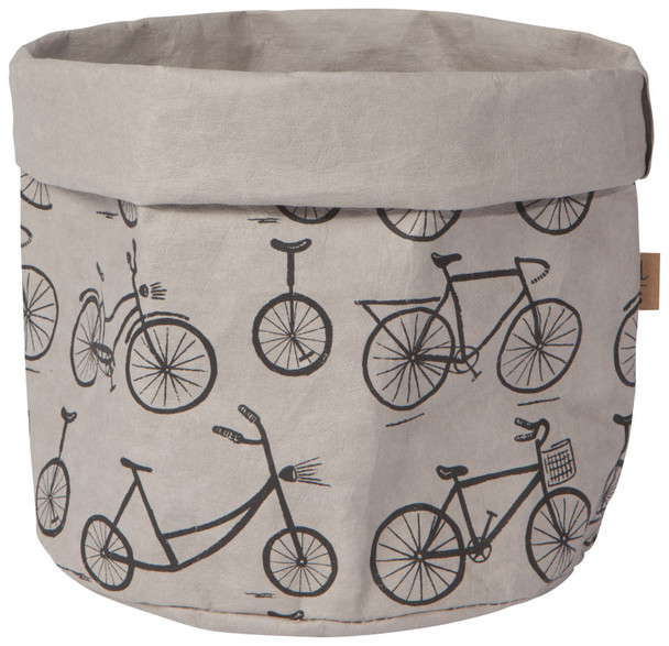 Wild Riders Bicycle Themed Washable Large Paper Basket from Now Designs