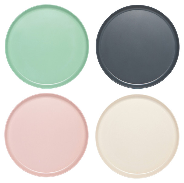Set of 4 Pastel Colored Sustainable Dinner Plates 10 Inch by Ecologie from Now Designs