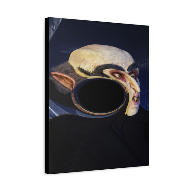 Grotesque Digital Portrait, Hyper-Realistic Creature Illustration - Unframed Canvas Wall Art Decor 16″ x 20″ (Vertical)/1.25"