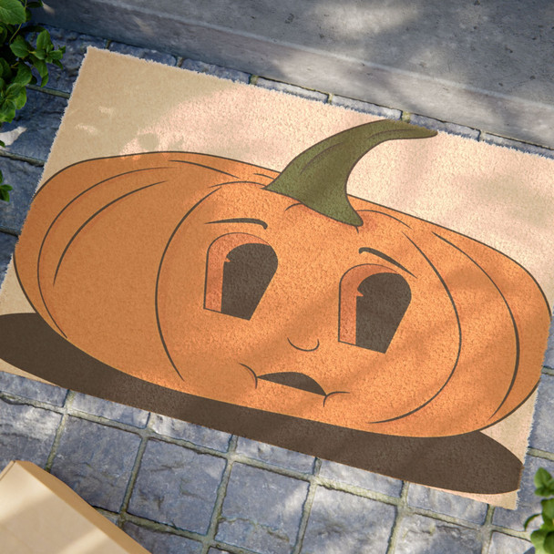 Halloween Anti-Slip Coir Doormat 24" x 16" - Melancholy Jack Halloween Anti-Slip Coir Doormat 24" x 16" - Melancholy Jack