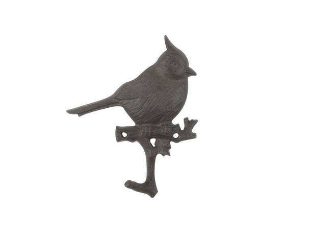 Handcrafted Cast Iron Robin Sitting on a Tree Branch Decorative Metal Wall Hook 6.5" from Hampton Creations Handcrafted Cast Iron Robin Sitting on a Tree Branch Decorative Metal Wall Hook 6.5" from Hampton Creations