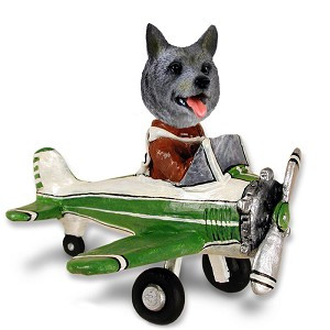 Norwegian Elkhound Airplane Doogie Collectible Dog Figurine