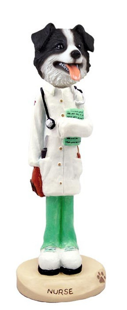 Border Collie Nurse Doogie Collectible Dog Figurine