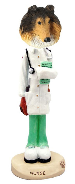 Sable Collie Nurse Doogie Collectible Dog Figurine