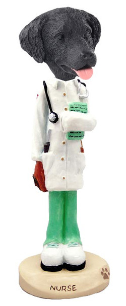 Flat Coated Retriever Nurse Doogie Collectible Dog Figurine