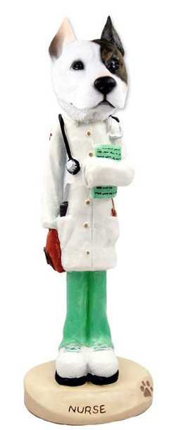 Pit Bull Terrier Nurse Doogie Collectible Dog Figurine