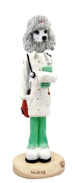White Poodle Nurse Doogie Collectible Dog Figurine