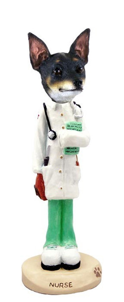 Rat Terrier Nurse Doogie Collectible Dog Figurine