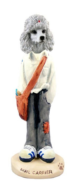 White Poodle Mail Carrier Doogie Collectible Dog Figurine