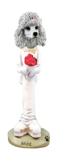 White Poodle Bride Doogie Collectible Dog Figurine