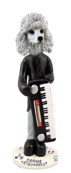 White Poodle Keyboardist Doogie Collectible Dog Figurine