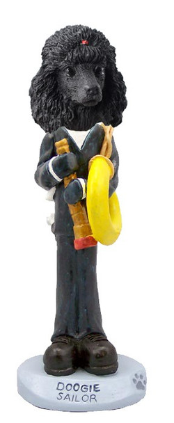 Black Poodle Sailor Doogie Collectible Dog Figurine