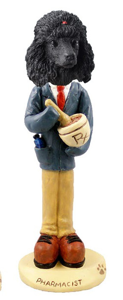 Black Poodle Pharmacist Doogie Collectible Dog Figurine