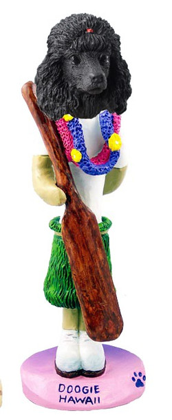 Black Poodle Hawaii Doogie Collectible Dog Figurine
