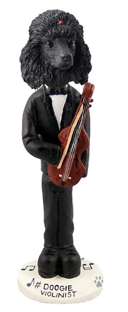 Black Poodle Violinist Doogie Collectible Dog Figurine