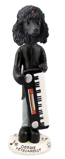 Black Poodle Keyboardist Doogie Collectible Dog Figurine