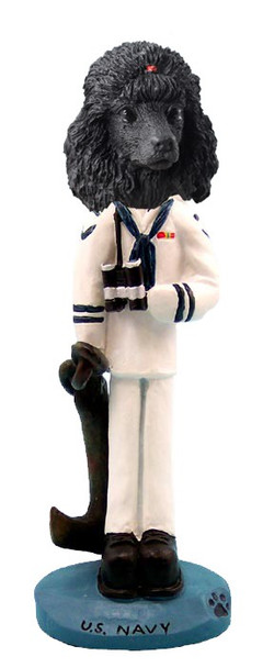 Black Poodle U S Navy Doogie Collectible Dog Figurine