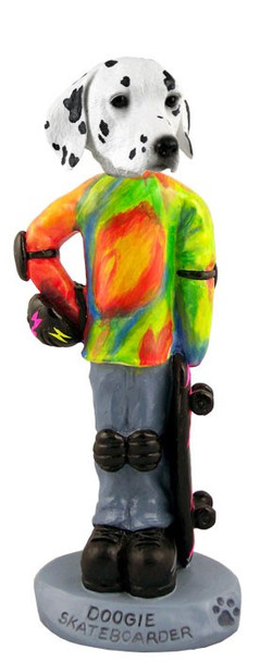 Dalmatian Skateboarder Doogie Collectible Dog Figurine