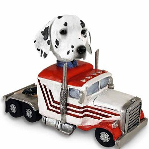 Dalmatian Truck Tractor Doogie Collectible Dog Figurine
