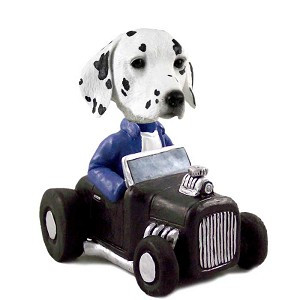 Dalmatian Hot Rod Doogie Collectible Dog Figurine
