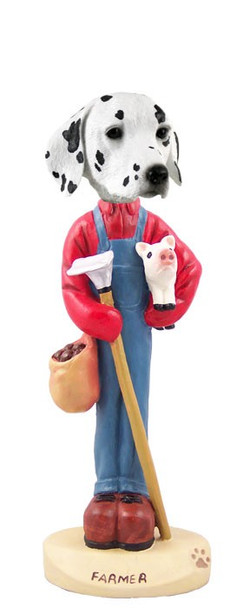 Dalmatian Farmer Doogie Collectible Dog Figurine