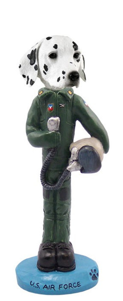 Dalmatian U S Air Force Doogie Collectible Dog Figurine