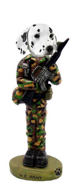 Dalmatian U S Army Doogie Collectible Dog Figurine