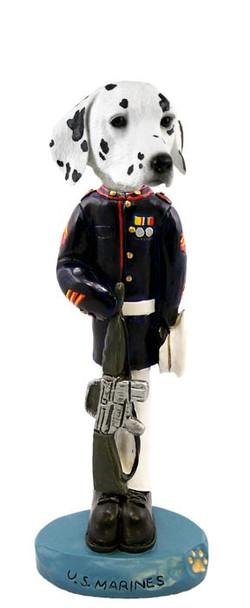 Dalmatian U S Marines Doogie Collectible Dog Figurine