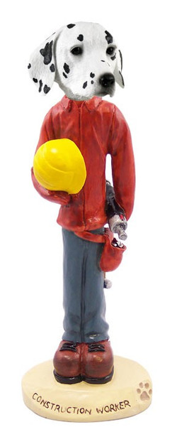 Dalmatian Construction Worker Doogie Collectible Dog Figurine