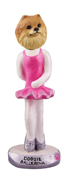 Red Pomeranian Ballerina Doogie Collectible Dog Figurine