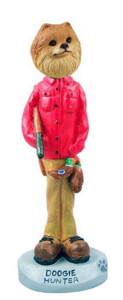 Red Pomeranian Hunter Doogie Collectible Dog Figurine
