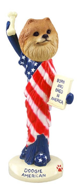 Red Pomeranian American Doogie Collectible Dog Figurine