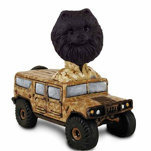 Black Pomeranian Hummer Doogie Collectible Dog Figurine