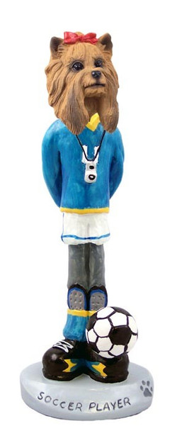 Yorkshire Terrier Soccer Doogie Collectible Dog Figurine