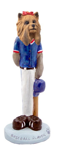 Yorkshire Terrier Baseball Player Doogie Collectible Dog Figurine