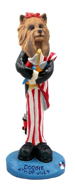Yorkshire Terrier 4th Of July Doogie Collectible Dog Figurine