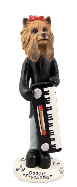Yorkshire Terrier Keyboardist Doogie Collectible Dog Figurine
