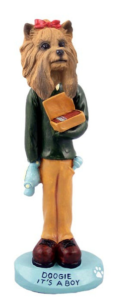 Yorkshire Terrier It's a Boy Doogie Collectible Dog Figurine