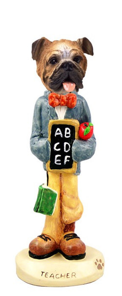 Bulldog Teacher Doogie Collectible Dog Figurine