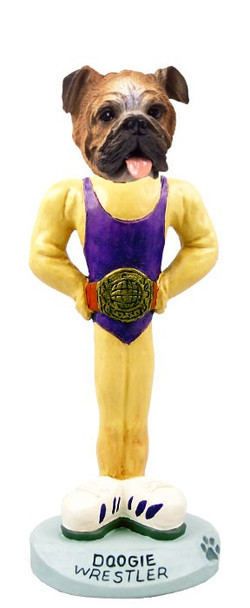 Bulldog Wrestler Doogie Collectible Dog Figurine